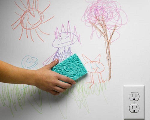 Tip  hay tẩy vết mực trên tường