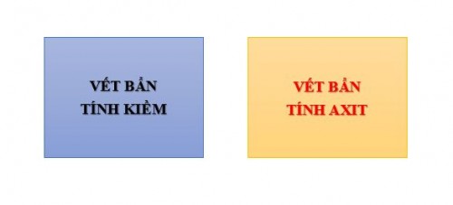 Vết bẩn gốc axit & vết bẩn gốc bazo