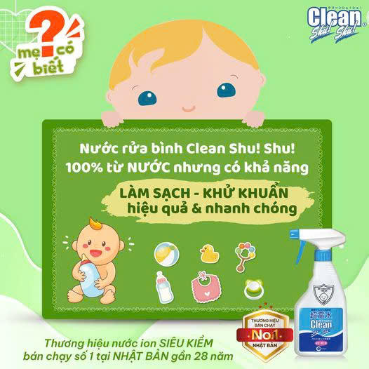 Nước kiềm làm sạch bình sữa, đồ chơi như thế nào?